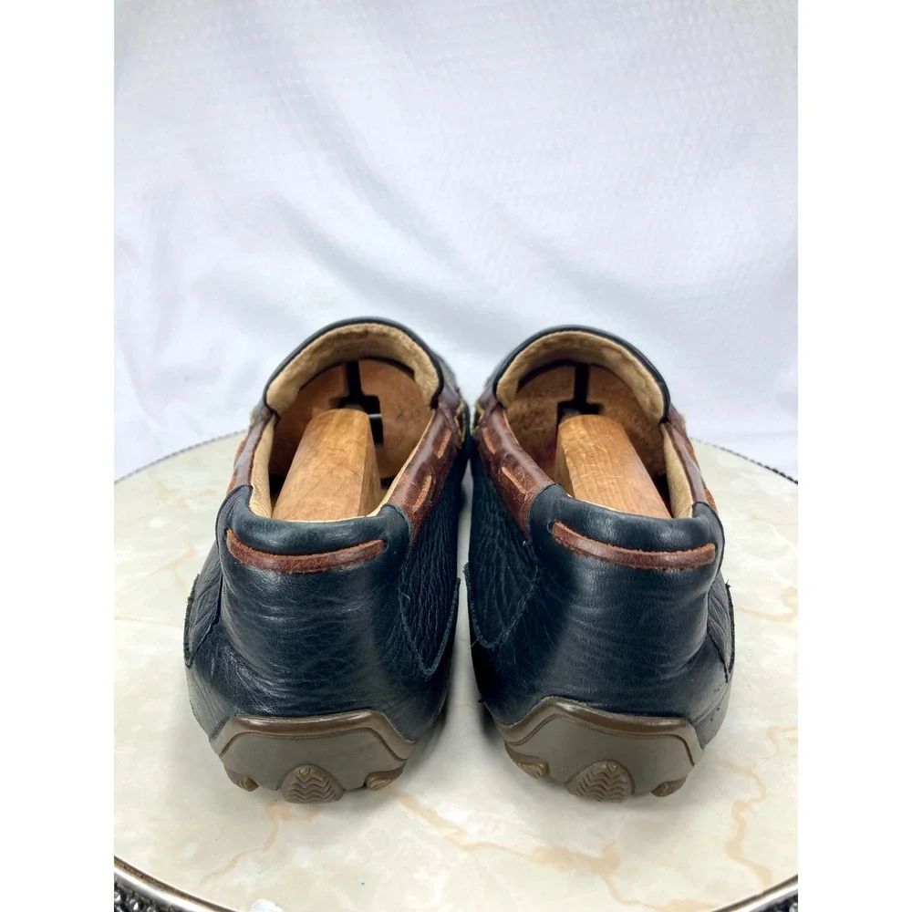 Sperry Top Sider Slip On Driving Loafer Shoes Mens Size 11 Black Leather Preppy